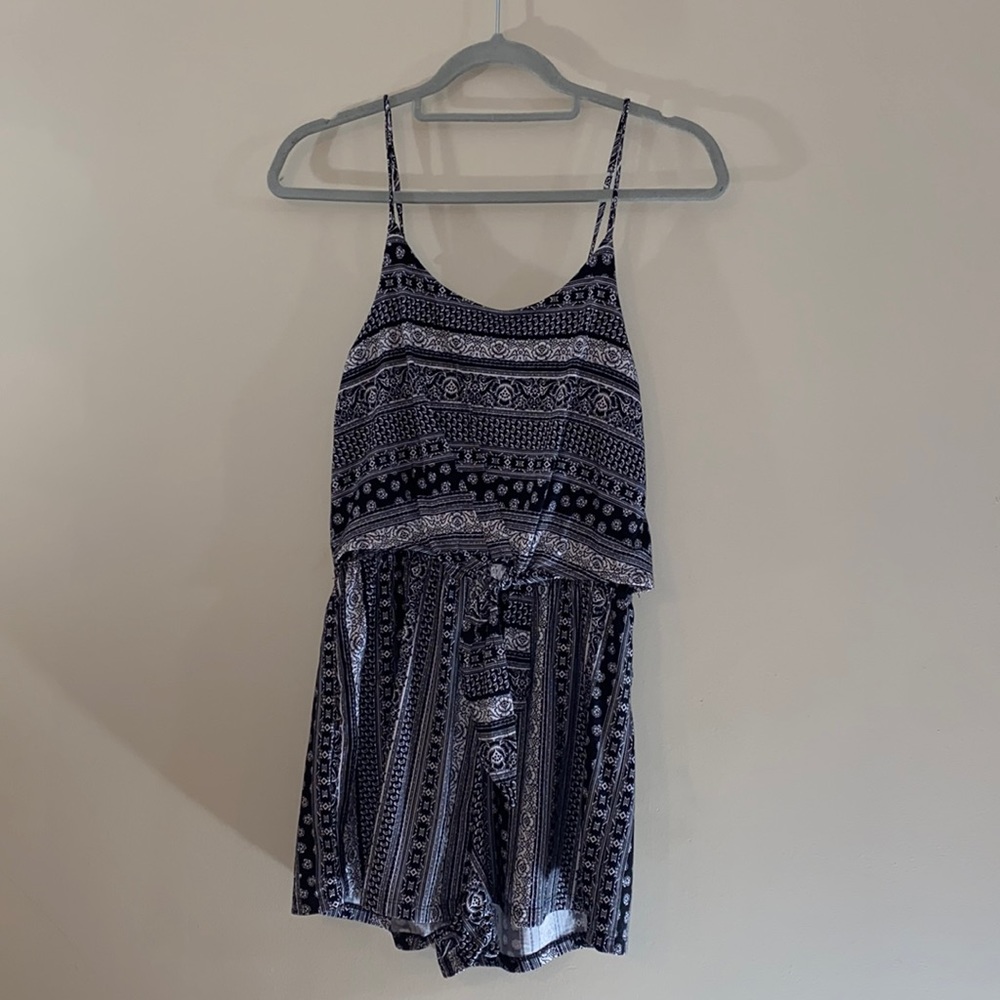 Black and White Romper, Size M